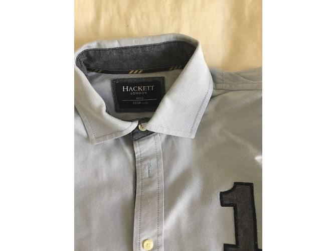 Hackett London Baumwollhemd Oxford Hellblau - Ansicht 4