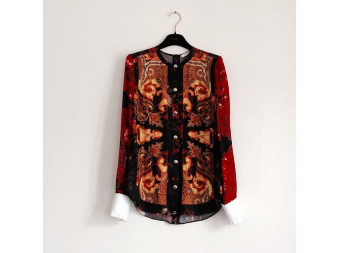 Camisa de seda Givenchy Broque and Fire roja - vista 3