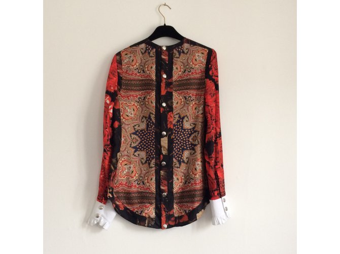 Camisa de seda Givenchy Broque and Fire roja - vista 4