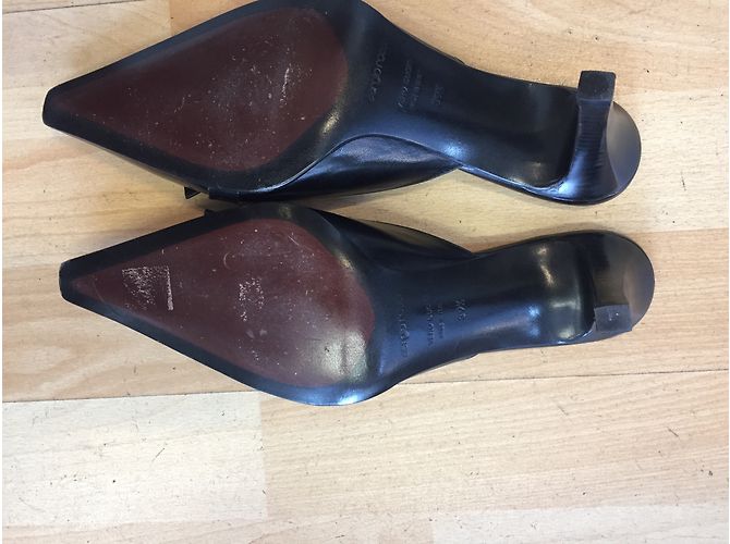 Mules Sergio Rossi in pelle nera 39,5 Nero - vista 8