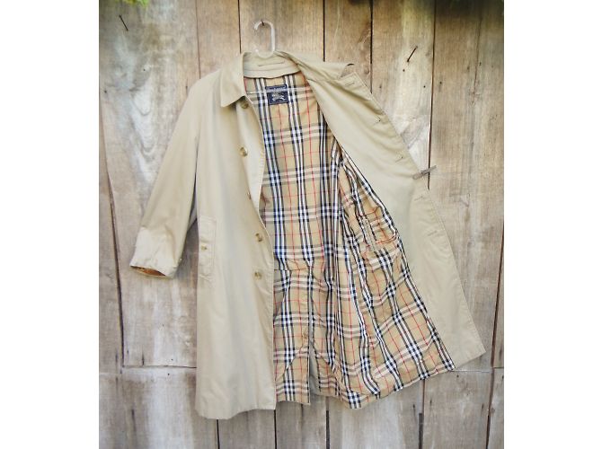 Impermeabile Burberry in gabardine beige - vista 5
