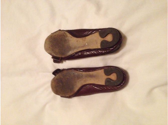 Ballerine Chloé in vernice bordeaux - vista 5