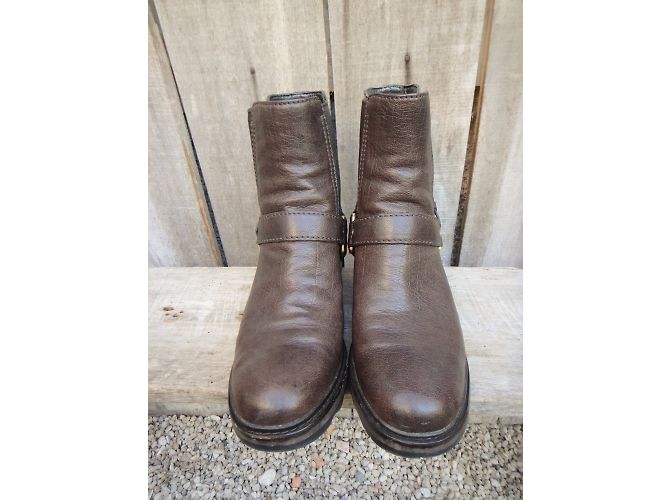 Prada Leather Ankle Boots Brown - view 3