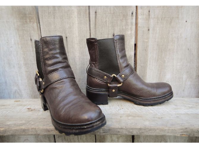 Prada Leather Ankle Boots Brown - view 4