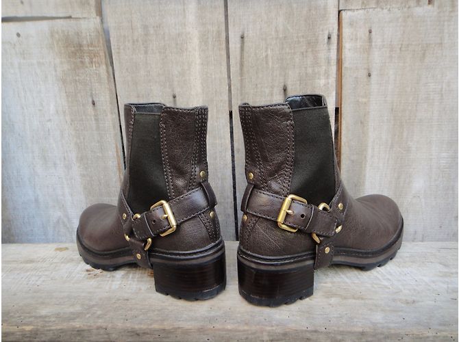 Prada Leather Ankle Boots Brown - view 5