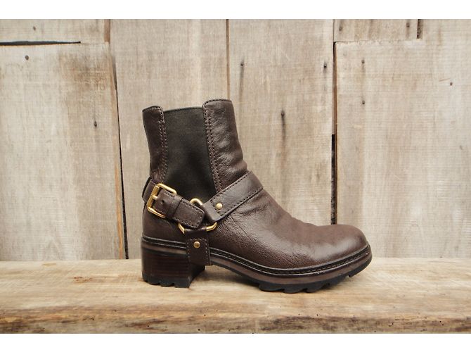 Prada Leather Ankle Boots Brown - view 8