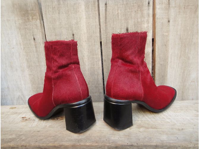 Botines Free Lance de piel de potro roja 36 - vista 5