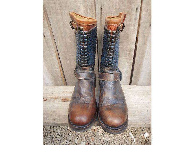 Botines Ash Trash de cuero tachonado caramelo - vista 5
