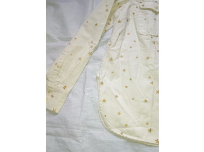 Camisa J.Crew de algodón con estampado de estrellas oro crema M Dorado Crudo - vista 10