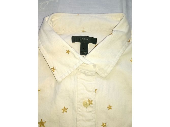 Camisa J.Crew de algodón con estampado de estrellas oro crema M Dorado Crudo - vista 6