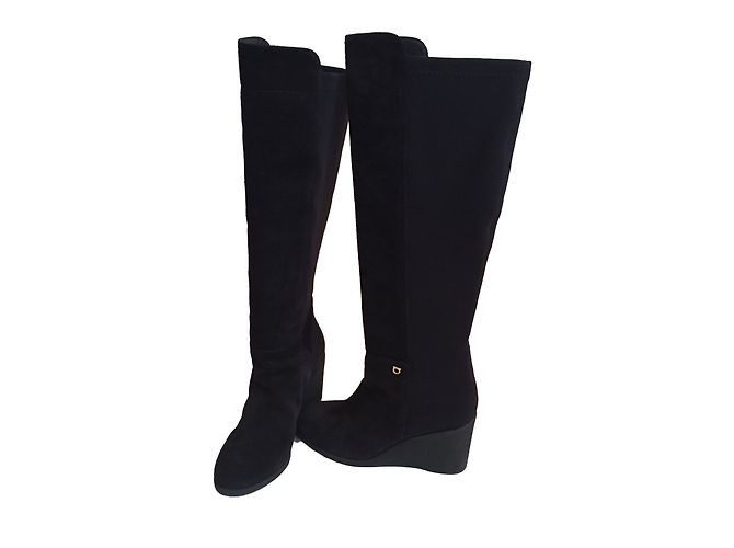 Botas Salvatore Ferragamo de ante negro 38EU - vista 2