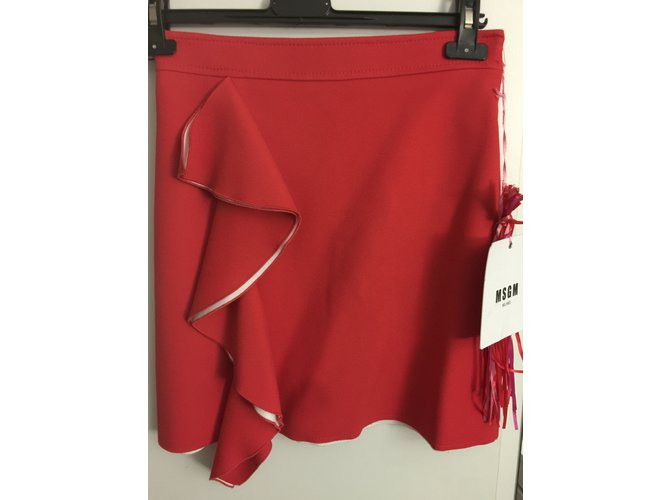 Saia Vermelha Msgm Vermelho - vista 2