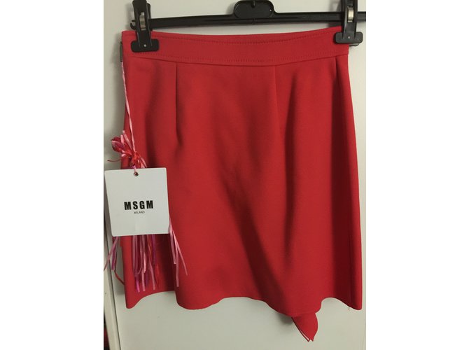 Saia Vermelha Msgm Vermelho - vista 3