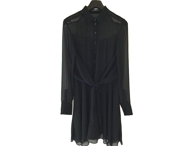 Abito Guess Nero con Pizzo - vista 2