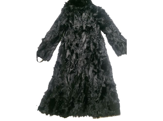 Autre Marque Cappotto in pelle d'agnello nero Ines and Marshal - vista 2