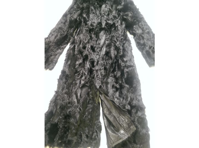 Autre Marque Cappotto in pelle d'agnello nero Ines and Marshal - vista 4