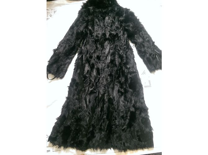 Autre Marque Cappotto in pelle d'agnello nero Ines and Marshal - vista 5