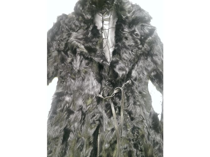 Autre Marque Cappotto in pelle d'agnello nero Ines and Marshal - vista 7