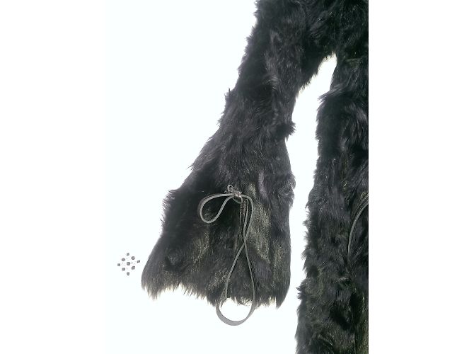 Autre Marque Cappotto in pelle d'agnello nero Ines and Marshal - vista 9