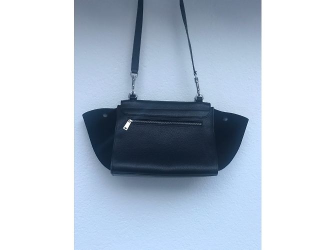 Borsa a mano Céline Trapezio in pelle nera Nero - vista 5