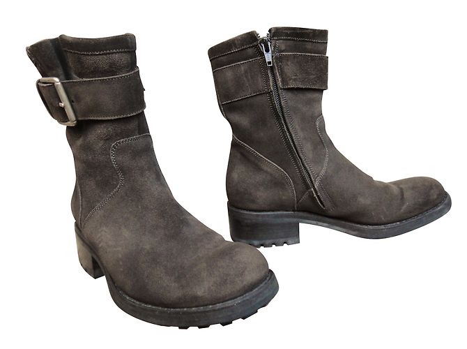 Botines Free Lance Biker 7 Small Geronimo Marrón Oscuro - vista 2