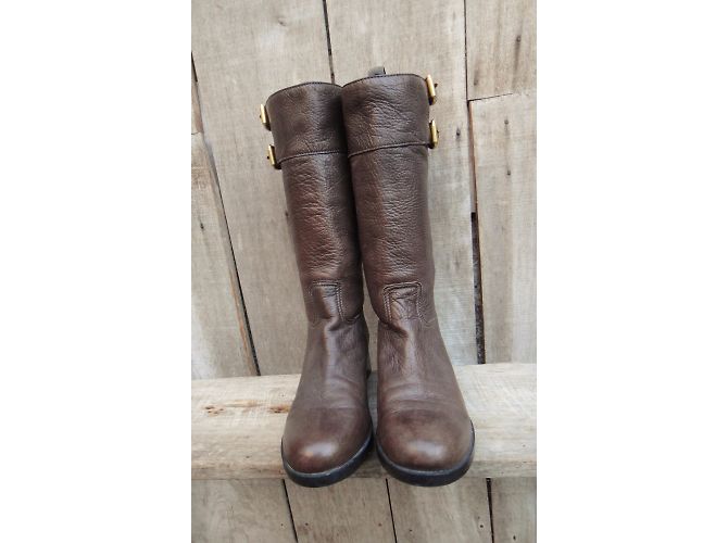 Botas de montar Prada de piel marrón Castaño - vista 5