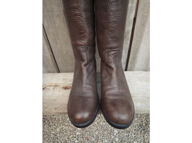 Botas de montar Prada de piel marrón Castaño - vista 6