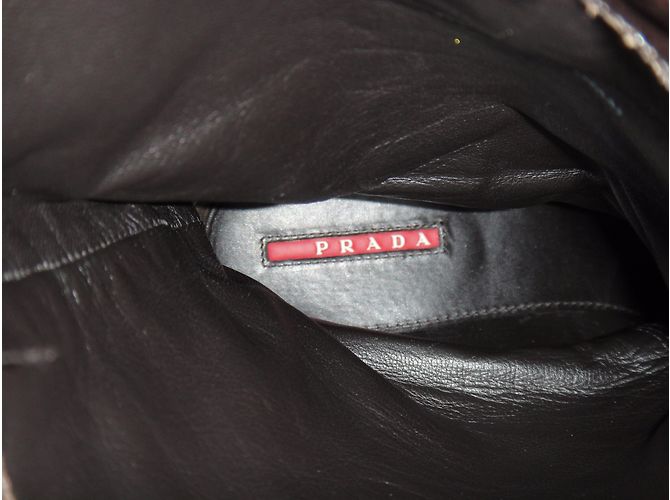 Botas de montar Prada de piel marrón Castaño - vista 9