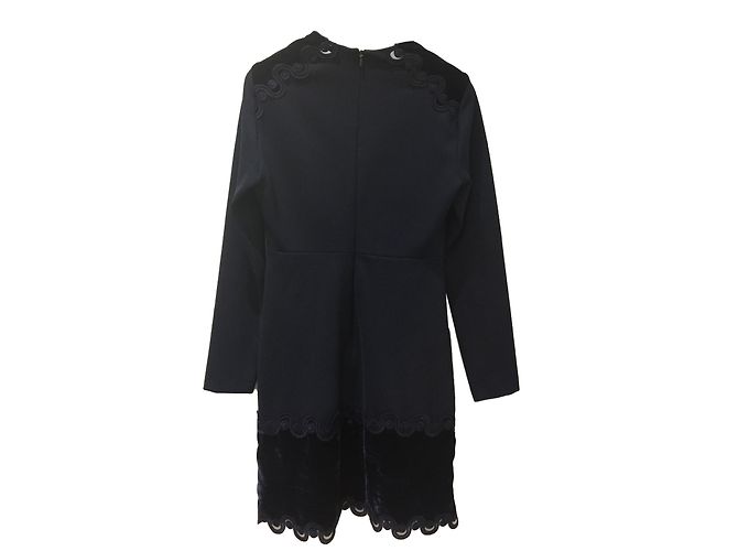 Abito Sandro Blu Notte in Velluto Blu navy - vista 2