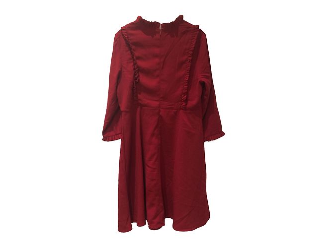 Autre Marque Burgunderrotes Polyester Kleid M Bordeaux - Ansicht 2