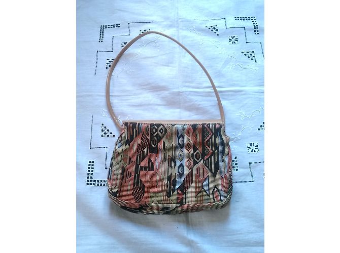 Autre Marque Bolsa pequena Acoté em pele e têxtil com cinto Multicor - vista 4