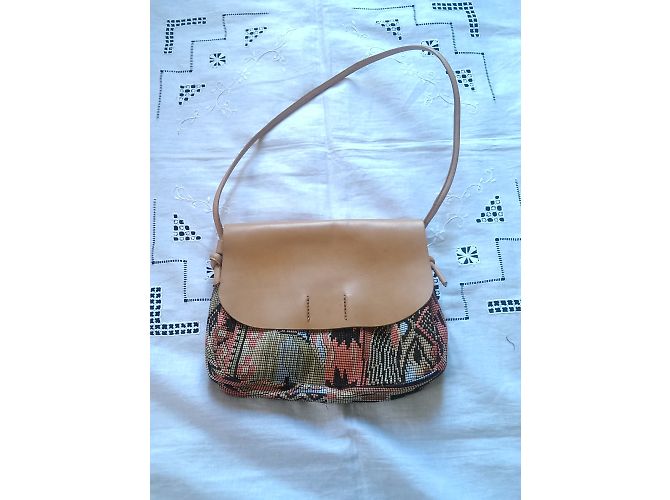 Autre Marque Bolsa pequena Acoté em pele e têxtil com cinto Multicor - vista 5