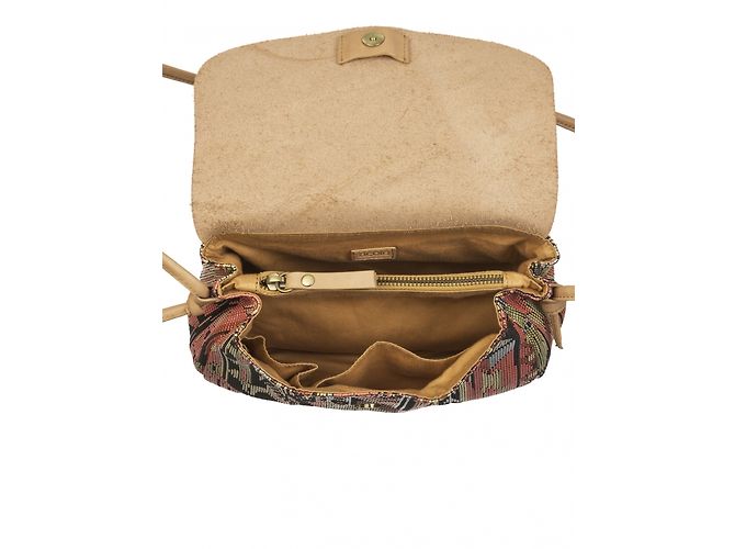 Autre Marque Bolsa pequena Acoté em pele e têxtil com cinto Multicor - vista 6