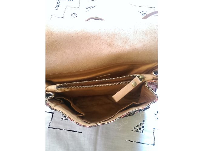 Autre Marque Bolsa pequena Acoté em pele e têxtil com cinto Multicor - vista 8