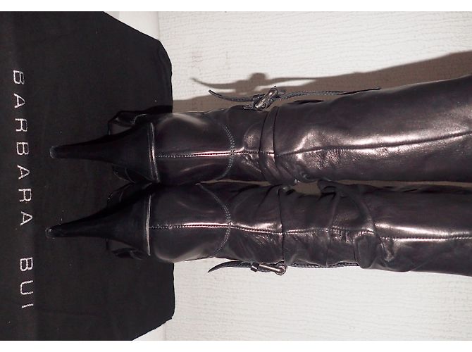 Botas Barbara Bui de cuero negro con tacón alto - vista 13