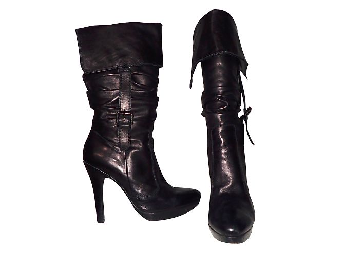 Botas Barbara Bui de cuero negro con tacón alto - vista 2
