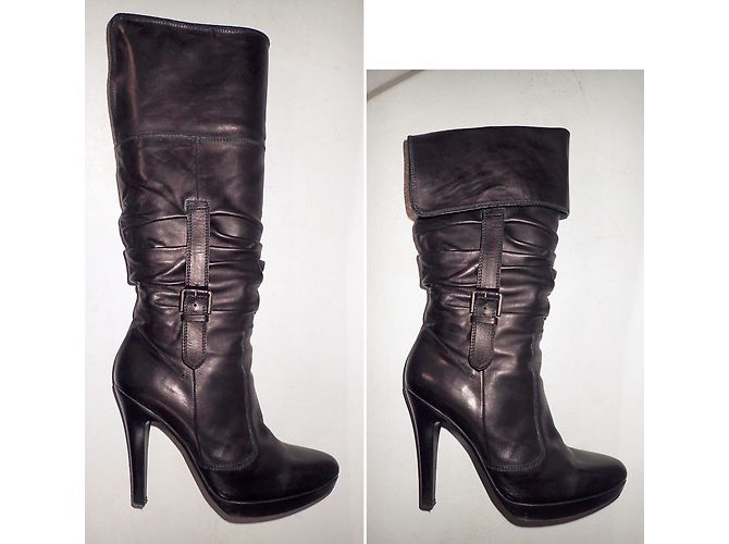 Botas Barbara Bui de cuero negro con tacón alto - vista 3