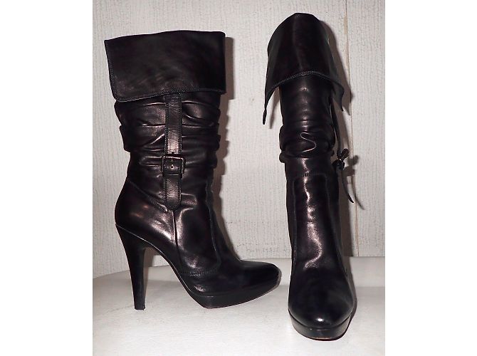 Botas Barbara Bui de cuero negro con tacón alto - vista 4