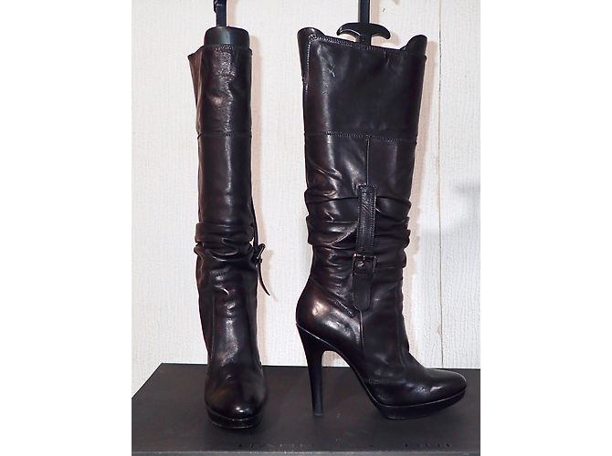 Botas Barbara Bui de cuero negro con tacón alto - vista 5