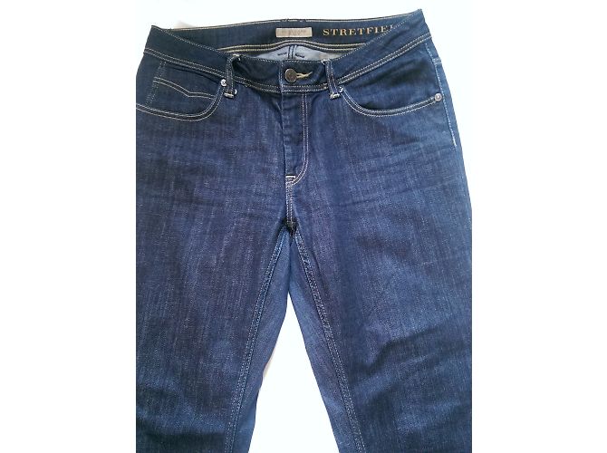 Jeans Burberry Brit in cotone blu - vista 5