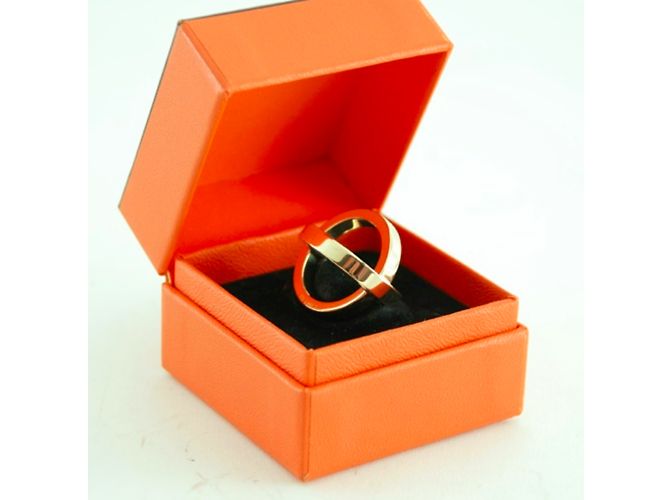 Anello per sciarpa Hermès Cosmos in oro dorato D'oro - vista 3