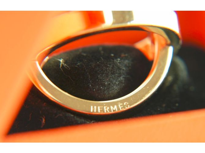 Anello per sciarpa Hermès Cosmos in oro dorato D'oro - vista 4