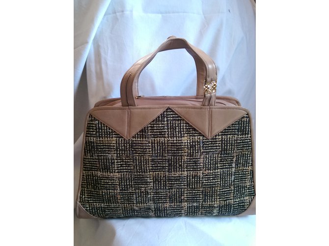 Borsa Loewe in pelle e tessuto Hazelmut - vista 3