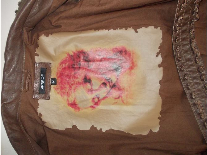Autre Marque Gabardina Arturo Sapho de cuero marrón Marrón oscuro - vista 8