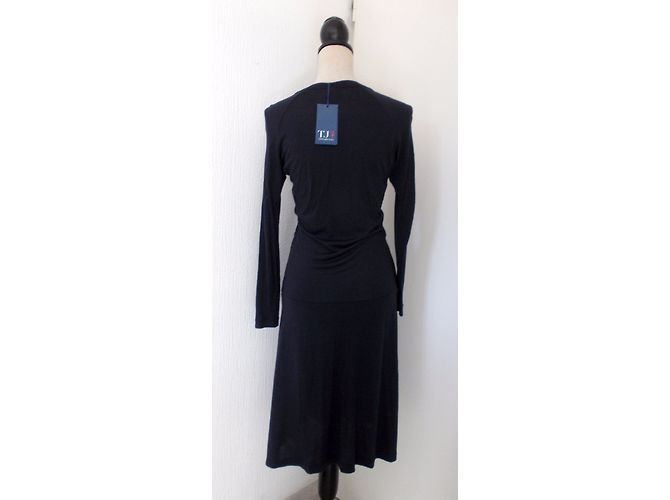 Vestito Trussardi Nero Blu Scuro in Lana e Rayon - vista 10