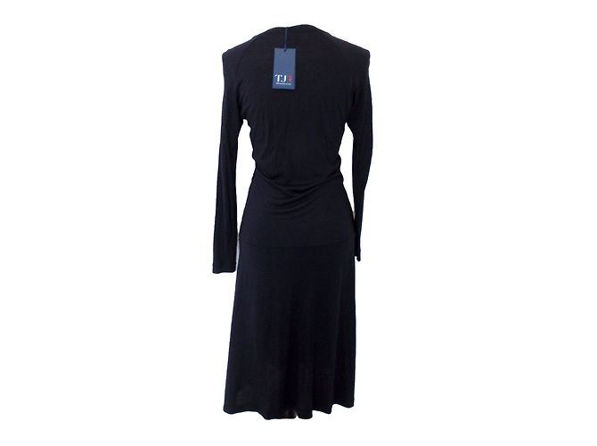 Vestito Trussardi Nero Blu Scuro in Lana e Rayon - vista 2