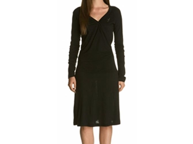 Vestito Trussardi Nero Blu Scuro in Lana e Rayon - vista 3
