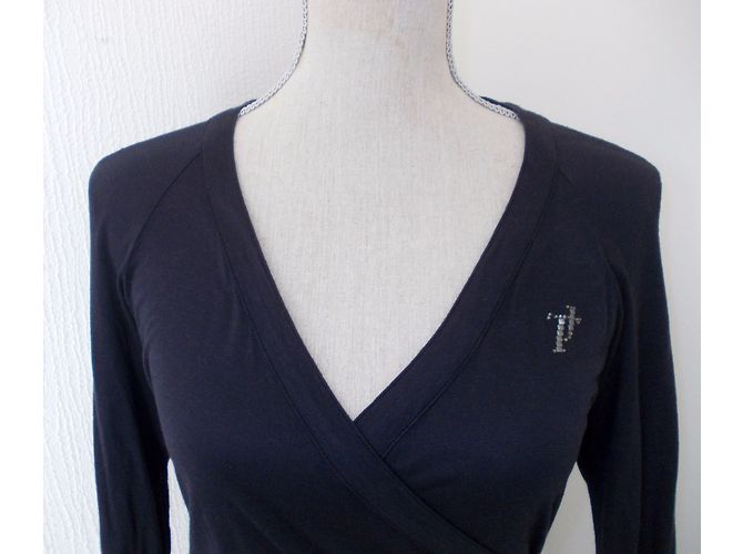 Vestito Trussardi Nero Blu Scuro in Lana e Rayon - vista 7