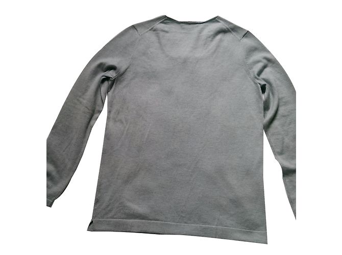 Maglione Eric Bompard in cashmere e seta blu crema Crudo - vista 2