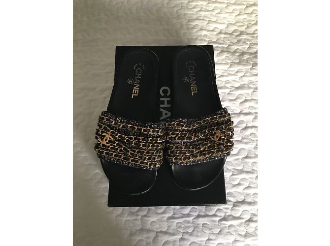 Chanel Maultiere Blau - Ansicht 3
